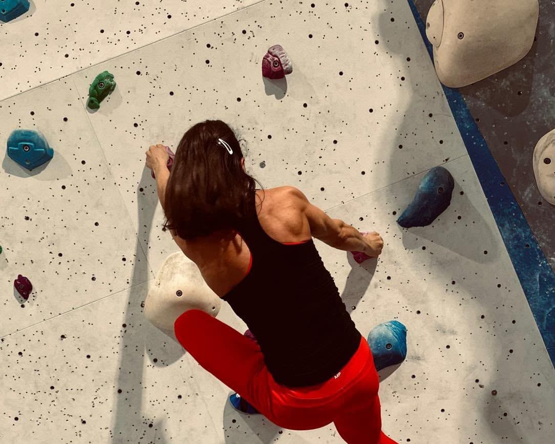 Climbing, part of Vanessa's sporting journey
