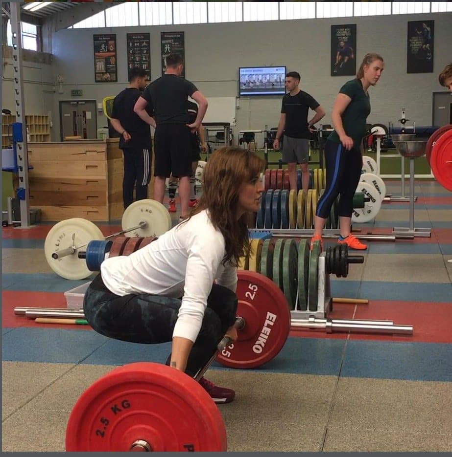 Vanessa preparing for a lift